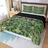 Graphic Jungle Three Piece Bed Cover Set black 2