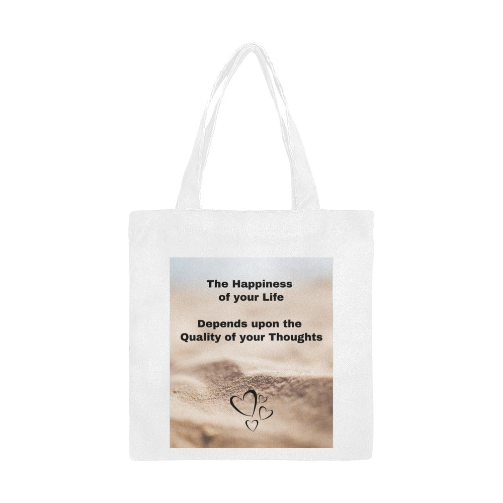 Happiness of Your Life Cotton Canvas Tote Bag (Made in Australia) 3