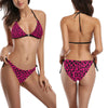 Hot Pink Leopard Halter Neck Bikini with Front Buckle up to 5 XL (FWS)