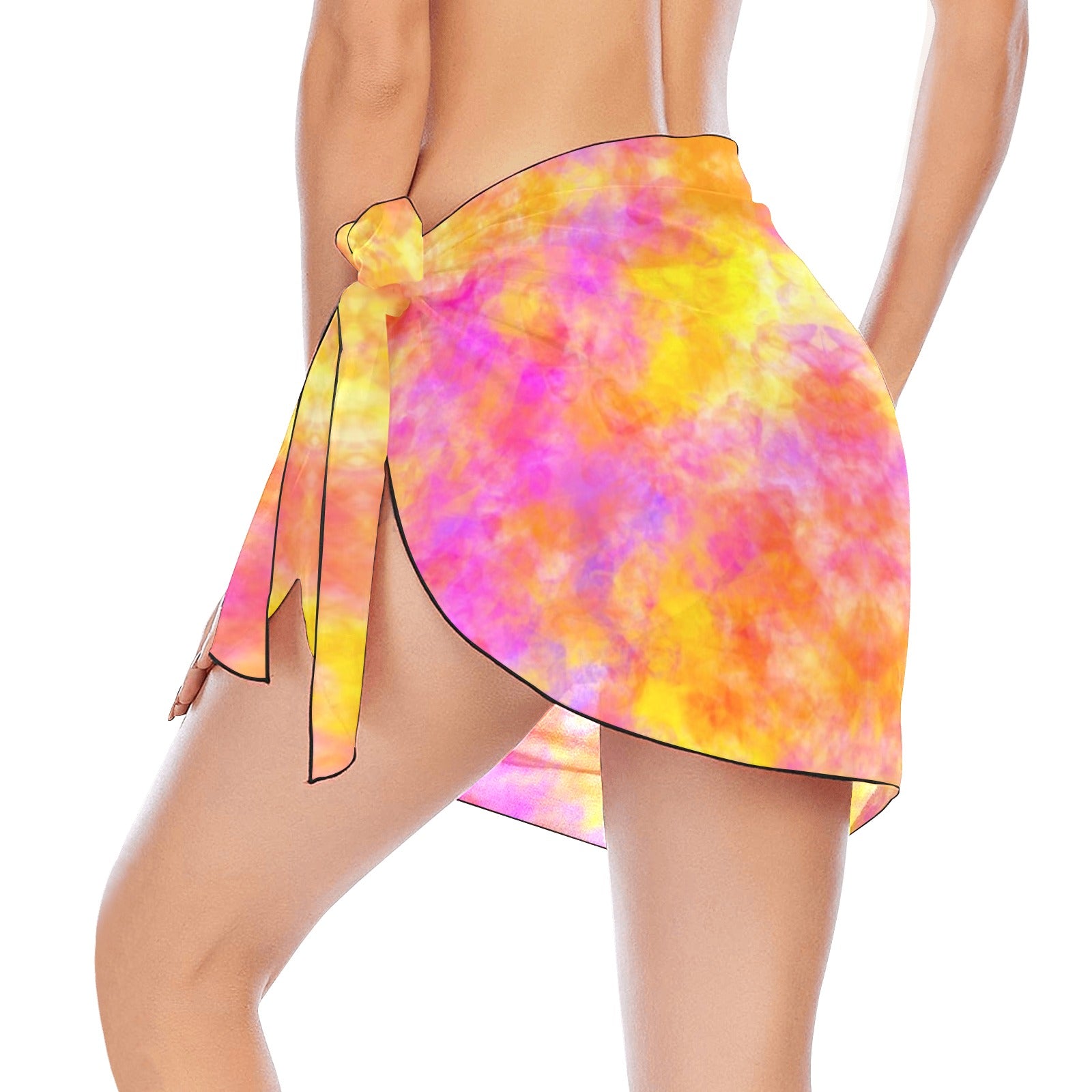 Hot Art Short Chiffon Sarong Wrap up to 5 XL 4
