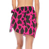 Hot Pink Leopard Short Chiffon Sarong Wrap up to 5 XL 3