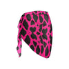 Hot Pink Leopard Short Chiffon Sarong Wrap up to 5 XL 4