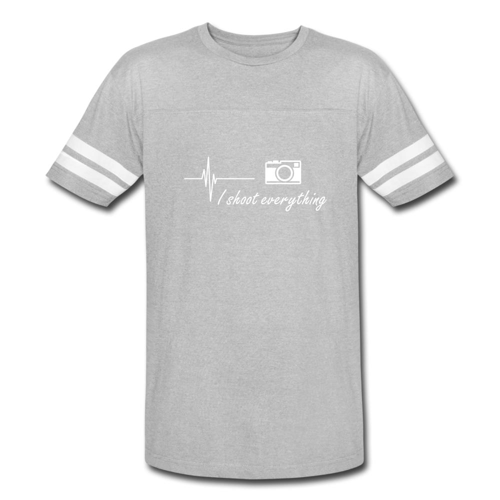 I Shoot Everything Vintage T-Shirt - heather gray/white