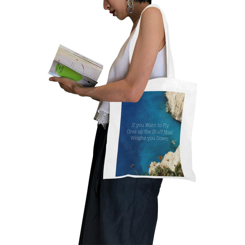 If you Want to Fly Large Cotton Canvas Tote Bag (Made in Australia) 4