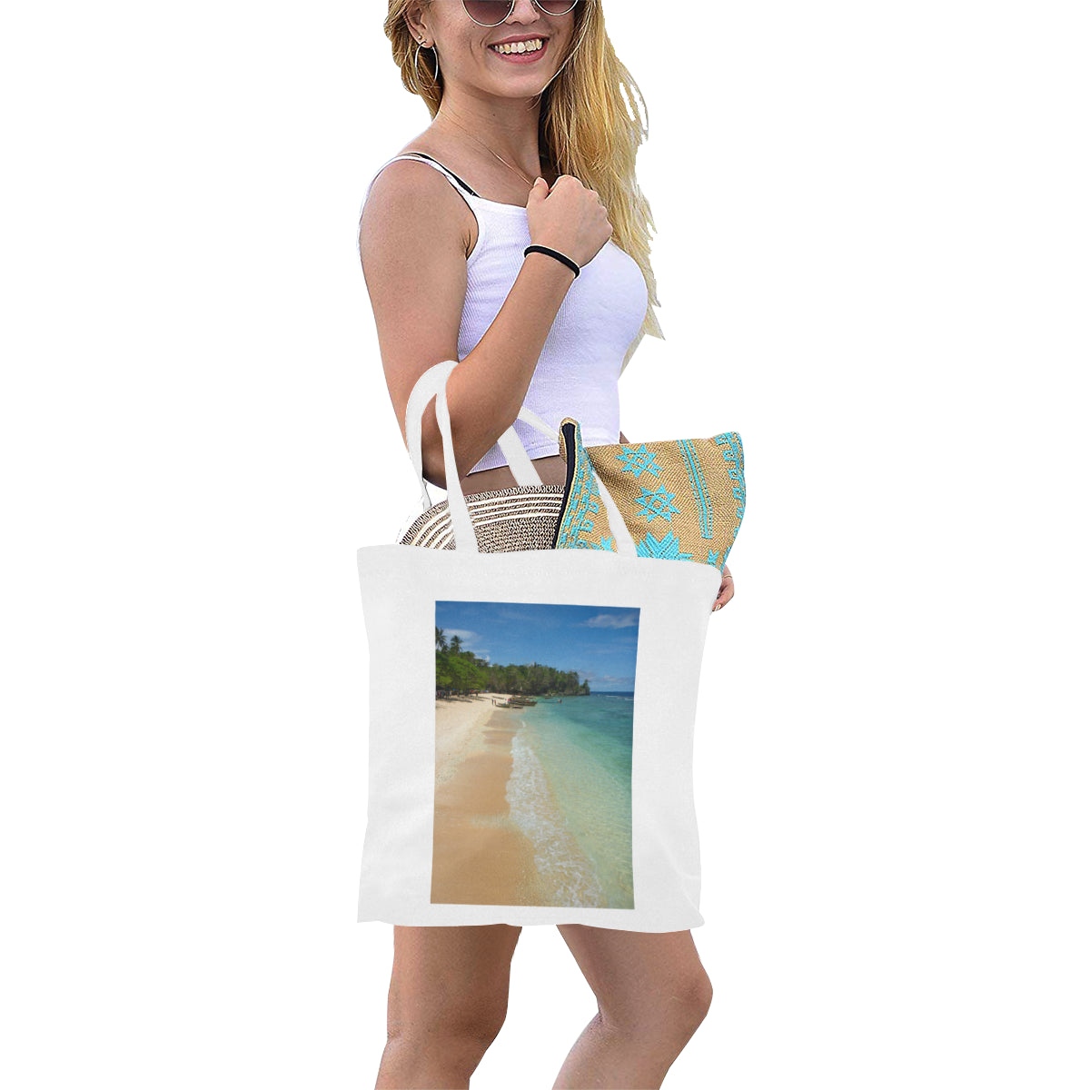 Kiriwina Large Cotton Canvas Tote Bag (Made in Australia) 1
