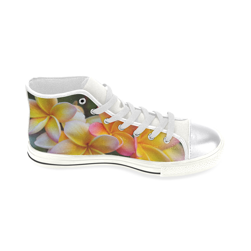 Last of Summer Frangipanis High Top Women's Shoes up to size 12 3