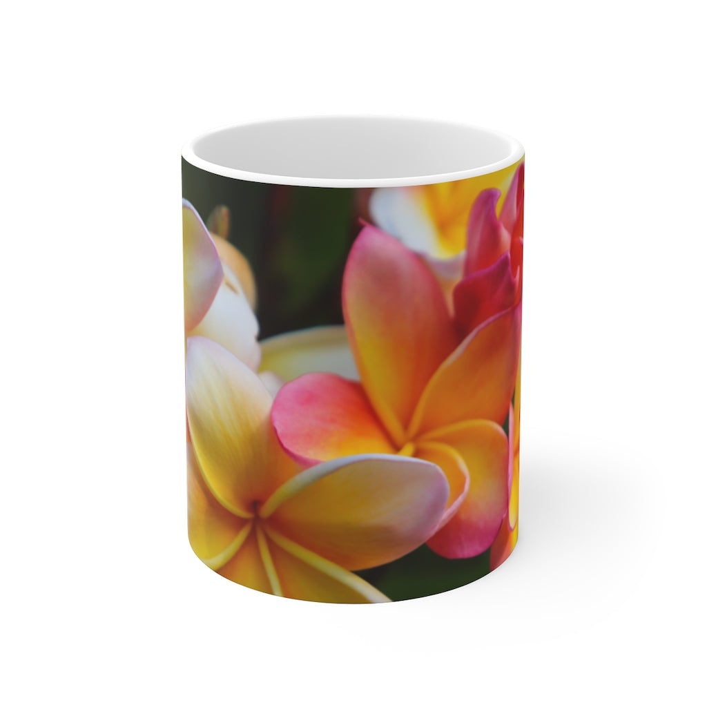 Last of Summer Frangipanis Mug 11oz (Microwave & Dishwasher Safe) 1