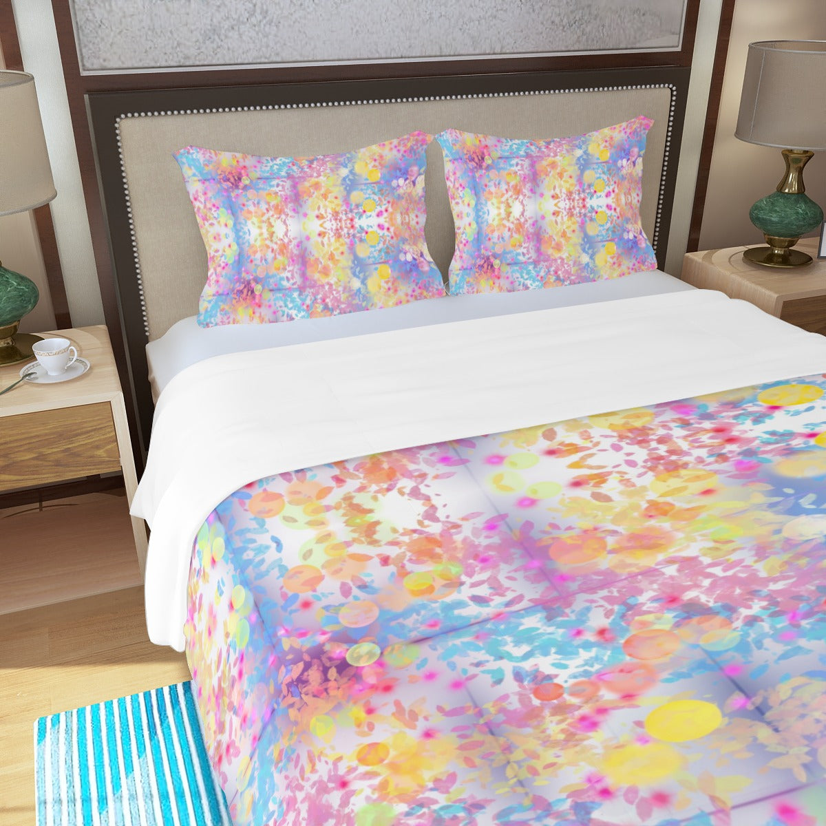 Leafy Dreams Three Piece Bed Cover Set 2
