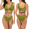 Lemon Leopard Cross String Bikini up to 2 XL (FWS)