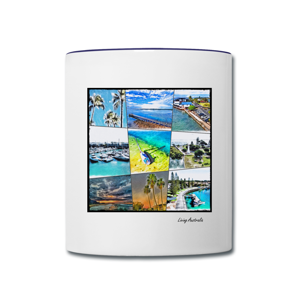 Living Australia Contrast Coffee Mug - white/cobalt blue 3