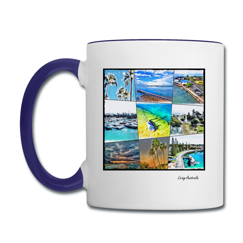 Living Australia Contrast Coffee Mug - white/cobalt blue 6