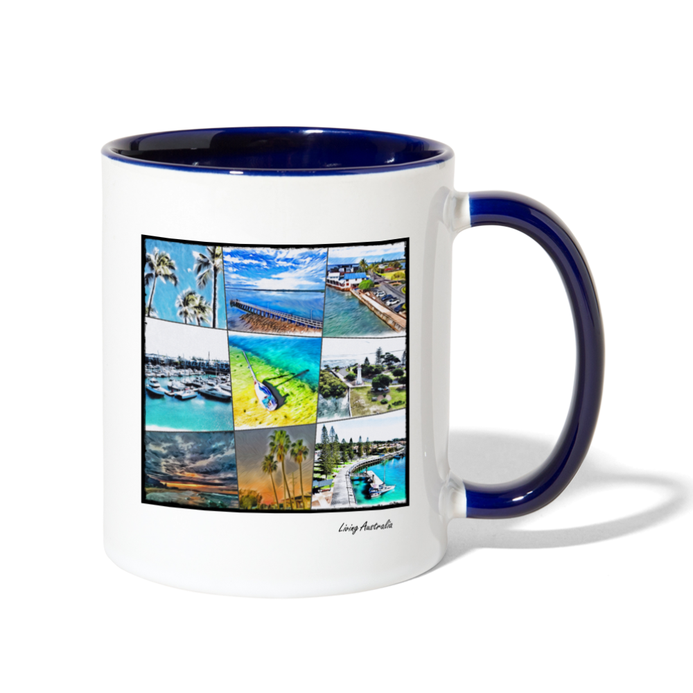 Living Australia Contrast Coffee Mug - white/cobalt blue 7
