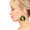 Meerkat Round Wooden Earrings (FWS) 2