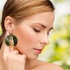 Meerkat Round Wooden Earrings (FWS) 3