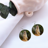 Meerkat Round Wooden Earrings (FWS) 5