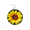 New Sunflower Round Wooden Earrings (FWS) 3