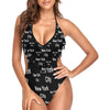 New York City Black Fringe Top Swimsuit up to 2 XL (FWS) 1