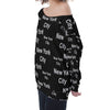New York City Black Oversized Off-Shoulder Sweatshirt up to 4 XL 3