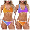 Orange & Purple Mix Halter Neck Bikinis up to 5 XL (FWS) 1