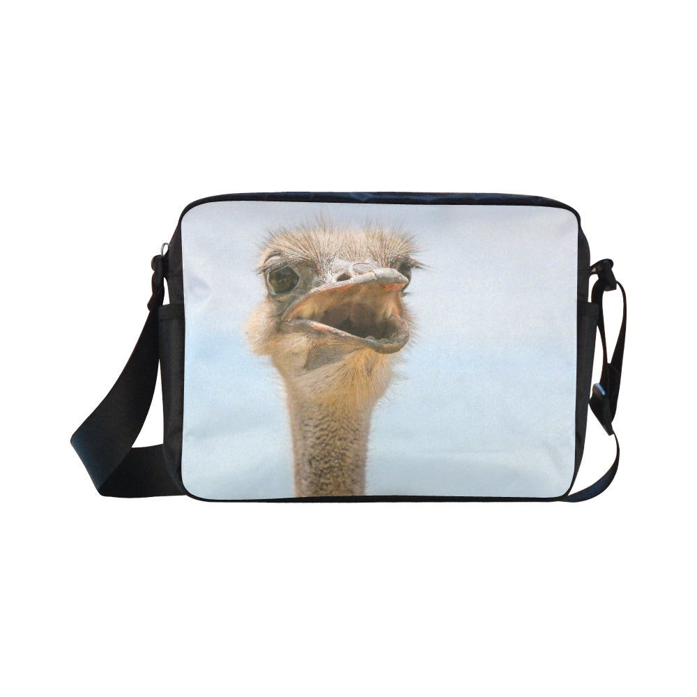Ostrich Cross-Body Shoulder Bag 1