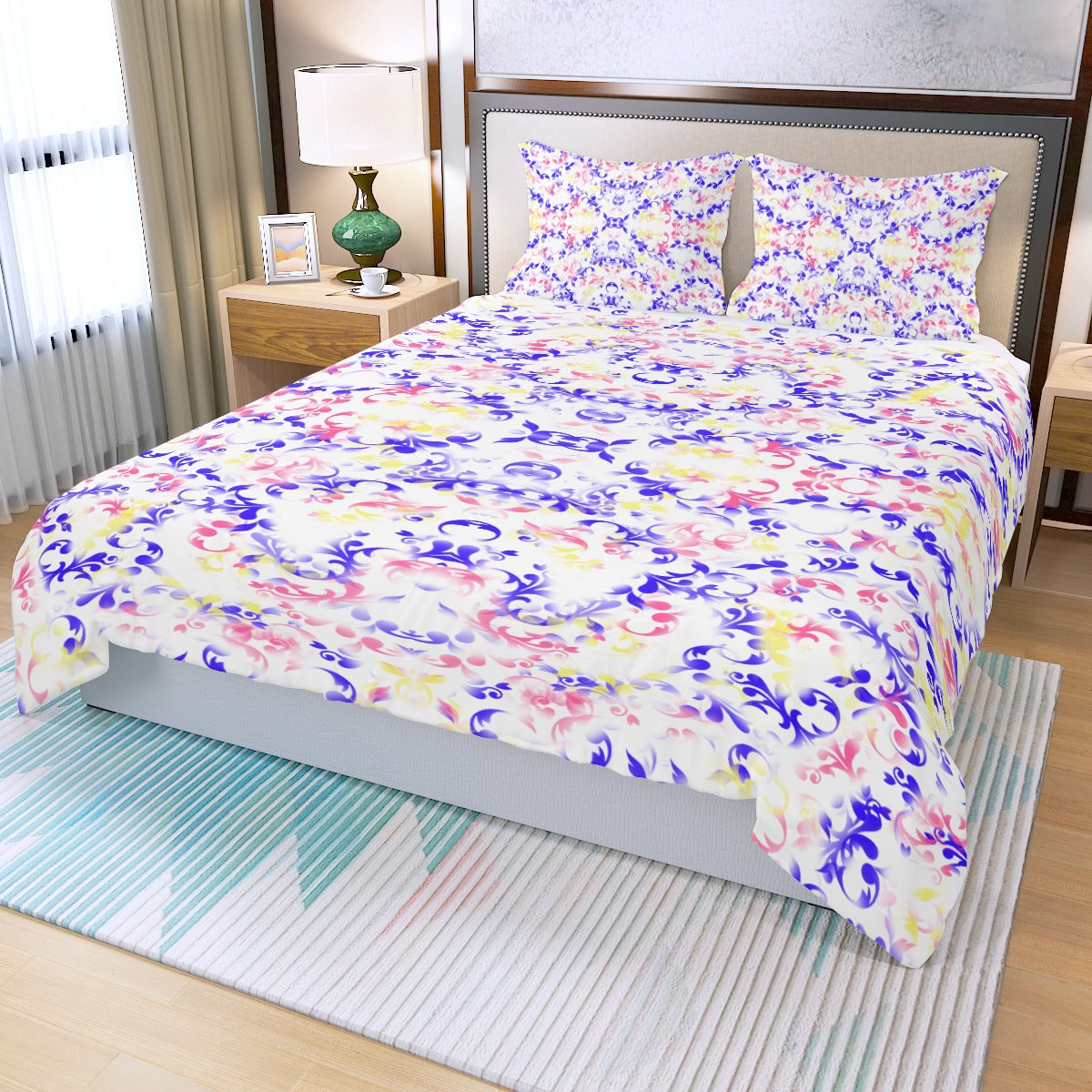Paisley Art 3 Three Piece Bed Cover Set 1