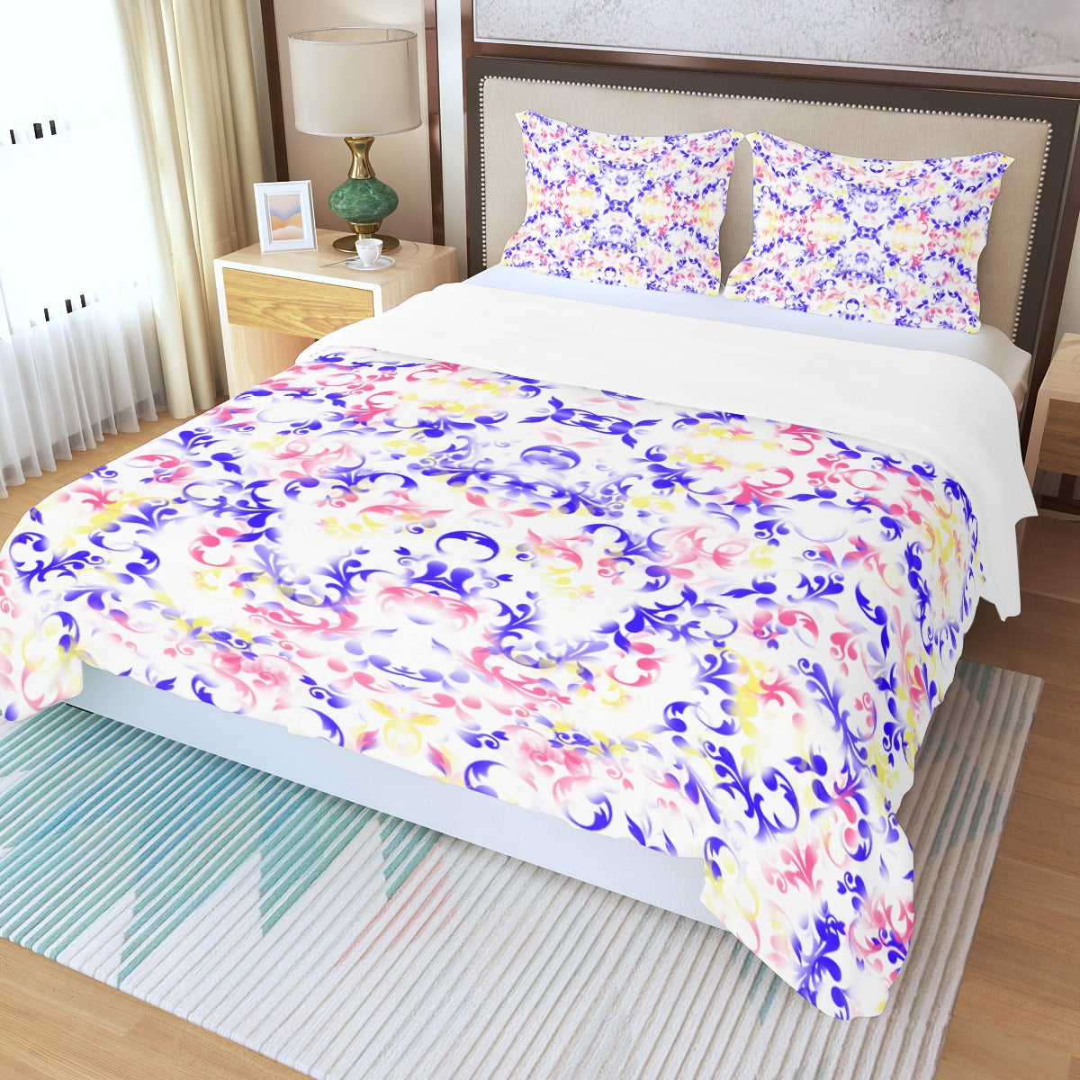 Paisley Art 3 Three Piece Bed Cover Set 3