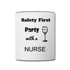 Party with a Nurse Contrast Coffee Mug - white/black 2