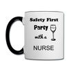 Party with a Nurse Contrast Coffee Mug - white/black 3
