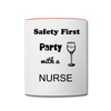 Party with a Nurse Contrast Coffee Mug - white/red 1