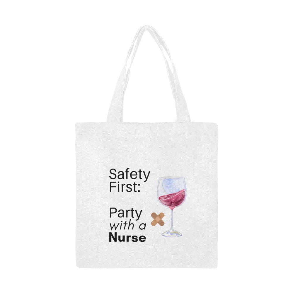 Party with a Nurse Cotton Canvas Tote Bag (Made in Australia) 2