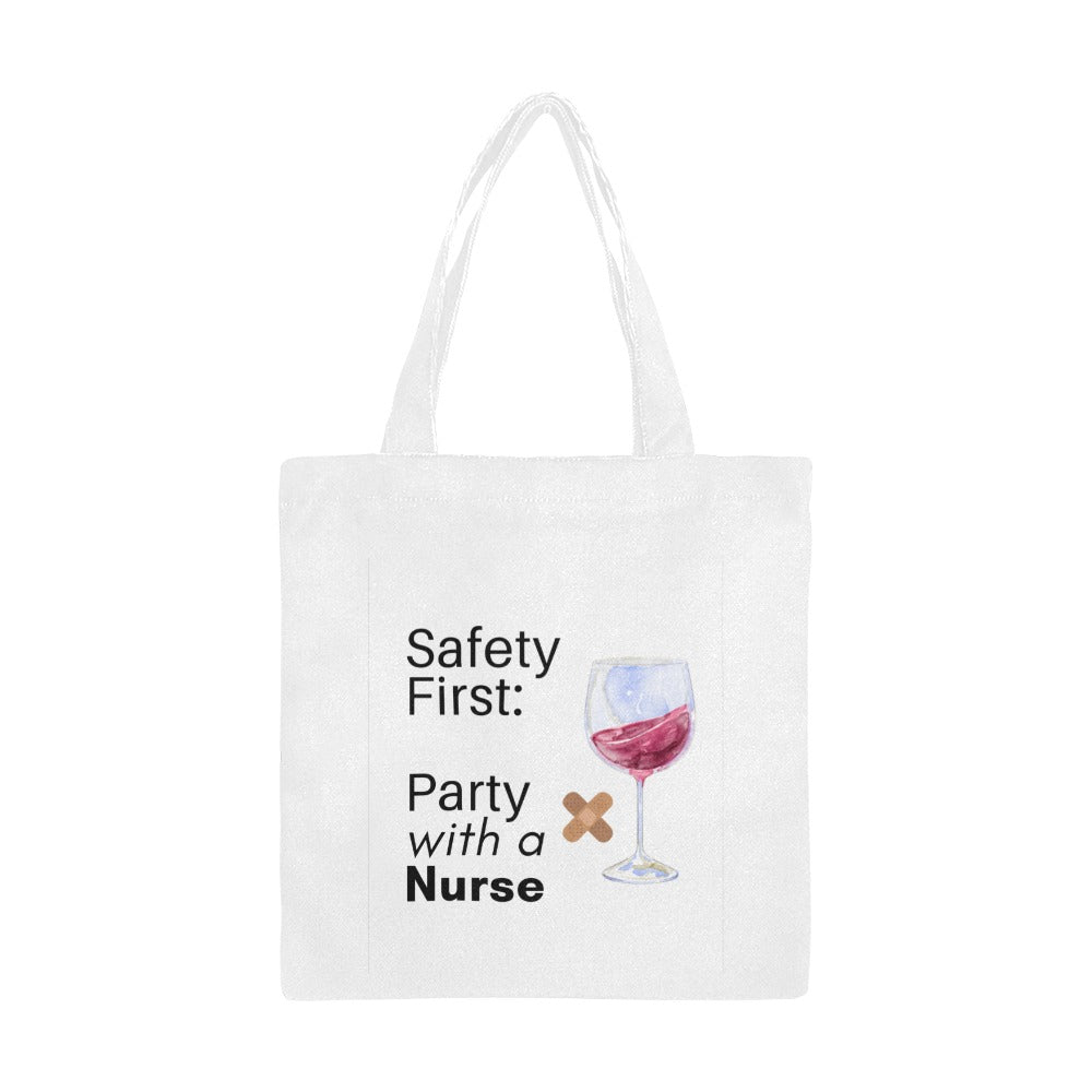 Party with a Nurse Cotton Canvas Tote Bag (Made in Australia) 3