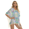 Pastel Jungle Square Fringed Shawl up to 2 XL (FWS) 1