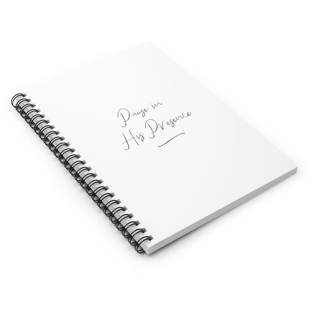 Pause in his Presence A5 Spiral Bound Notebook (FWS) 3