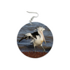 Pelican Round Wooden Earrings (FWS) 2