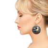 Pelican Round Wooden Earrings (FWS) 4