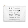 Photographer Raw White Zippered Accessory Bag (FWS) Made in the USA 6