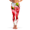 Pink Cherry Blossoms Mesh Panel Side Pockets Leggings (FWS) 2
