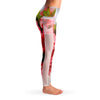Pink Cherry Blossoms Mesh Panel Side Pockets Leggings (FWS) 5