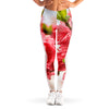 Pink Cherry Blossoms Mesh Panel Side Pockets Leggings (FWS) 6