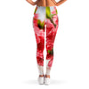Pink Cherry Blossoms Mesh Panel Side Pockets Leggings (FWS) 7