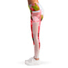 Pink Cherry Blossoms Mesh Panel Side Pockets Leggings (FWS) 8