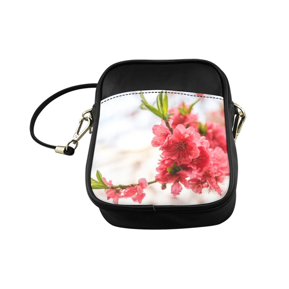 Pink Cherry Blossoms Shoulder Sling Bag 5