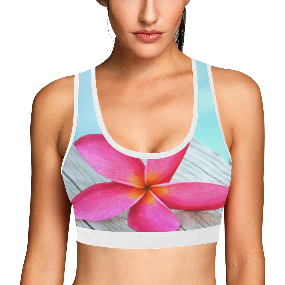 Pink Frangipani Sports Top up to 3 XL 2