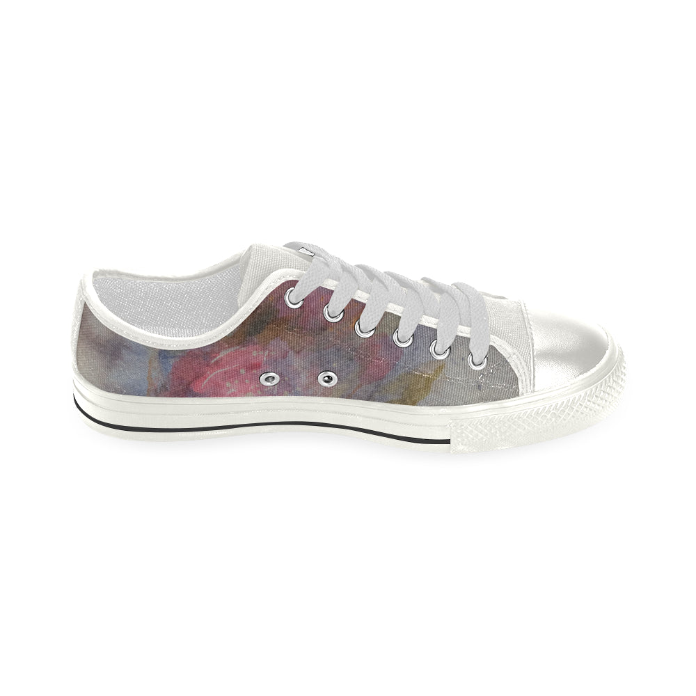 Pink Watercolour Low Rise Women's Shoes up to size 12 3