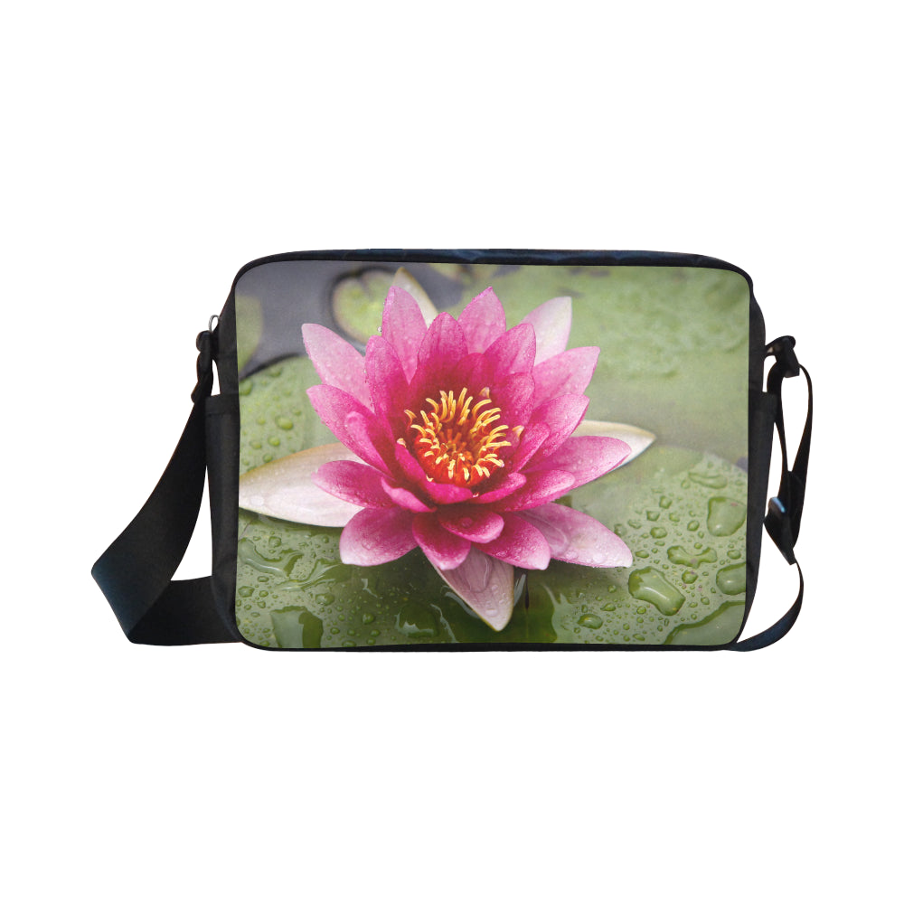 Pink Waterlily Cross-Body Shoulder Bag 1