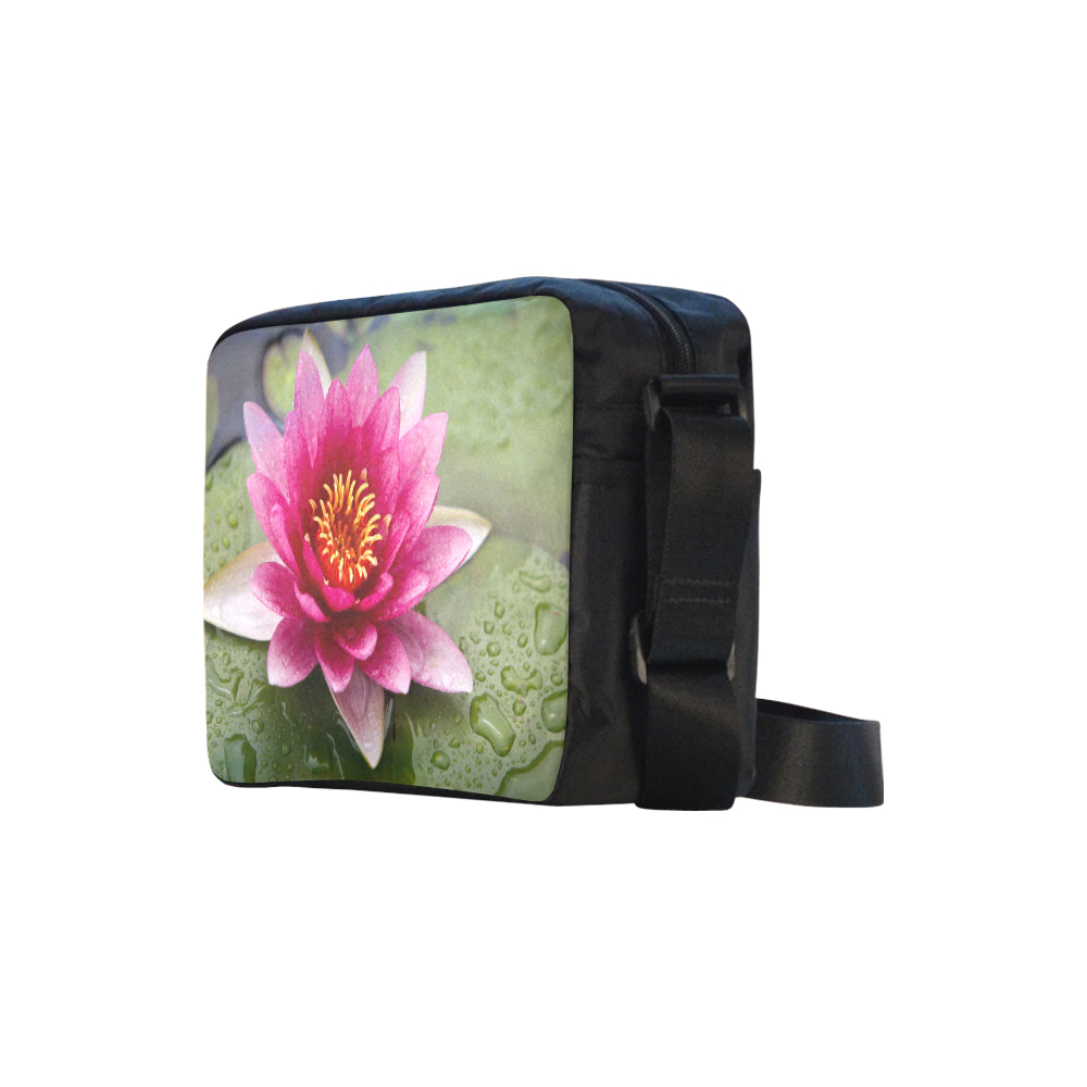 Pink Waterlily Cross-Body Shoulder Bag 2