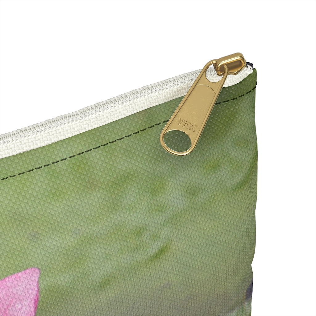 Pink Waterlily Zippered Accessory Bag (FWS) Made in the USA 4
