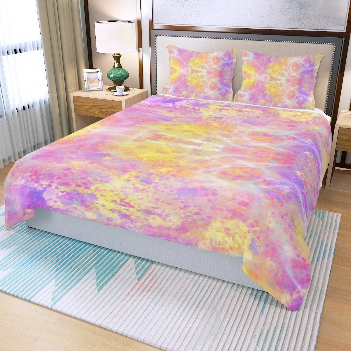 Pretty Pastels Three Piece Bed Cover Set 1