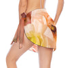 Ranunculus Peach Short Chiffon Sarong Wrap up to 5 XL 3