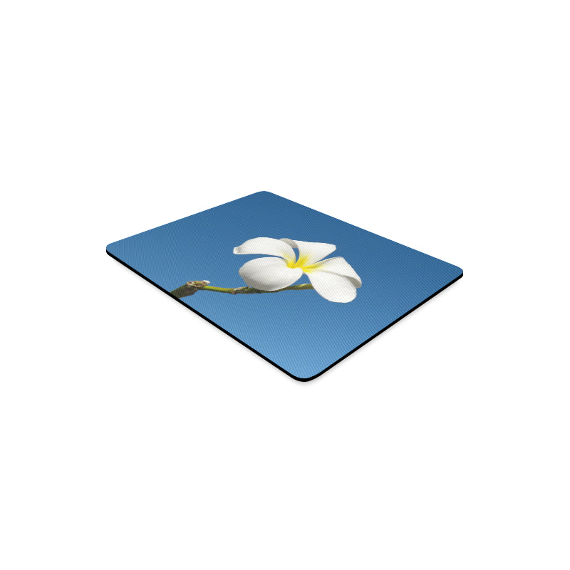 Single White Frangipani Mousepad (Made in Australia) 2